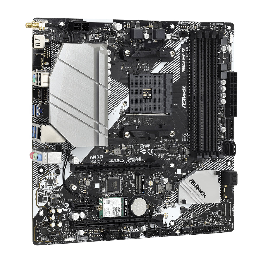 ASRock B550M Wi-Fi SE AMD AM4 m-ATX Motherboard | dynacor.co.za