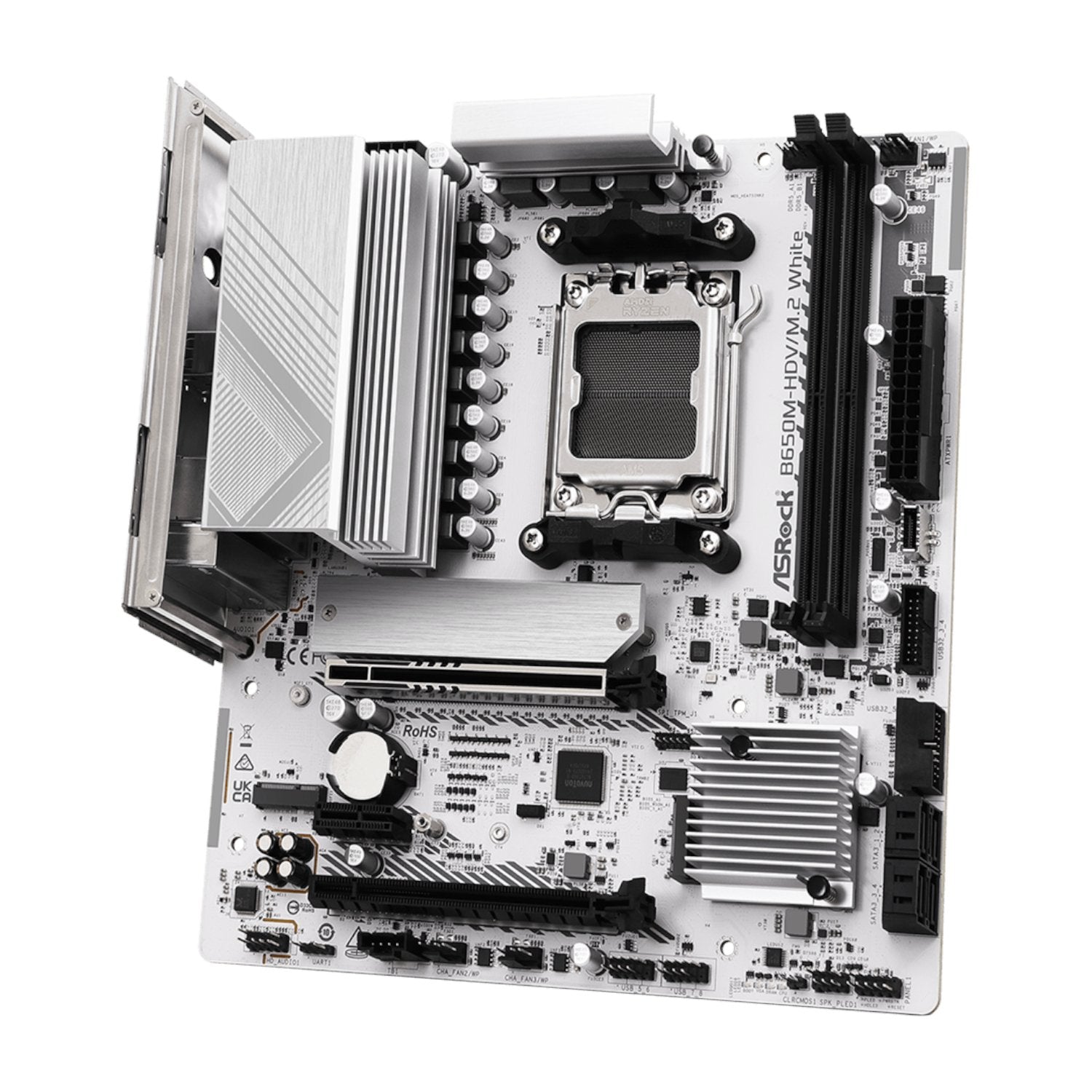 ASRock B650M-HDV/M.2 AM5 Micro-ATX Motherboard - White | dynacor.co.za