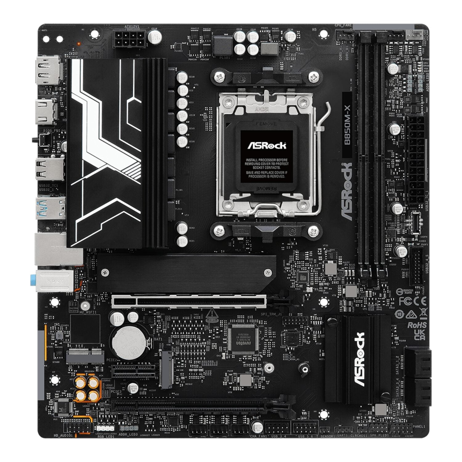ASRock B850M-X WiFi AM5 Micro ATX Motherboard (DDR5, PCIe 5.0, Wi-Fi 6E) | dynacor.co.za