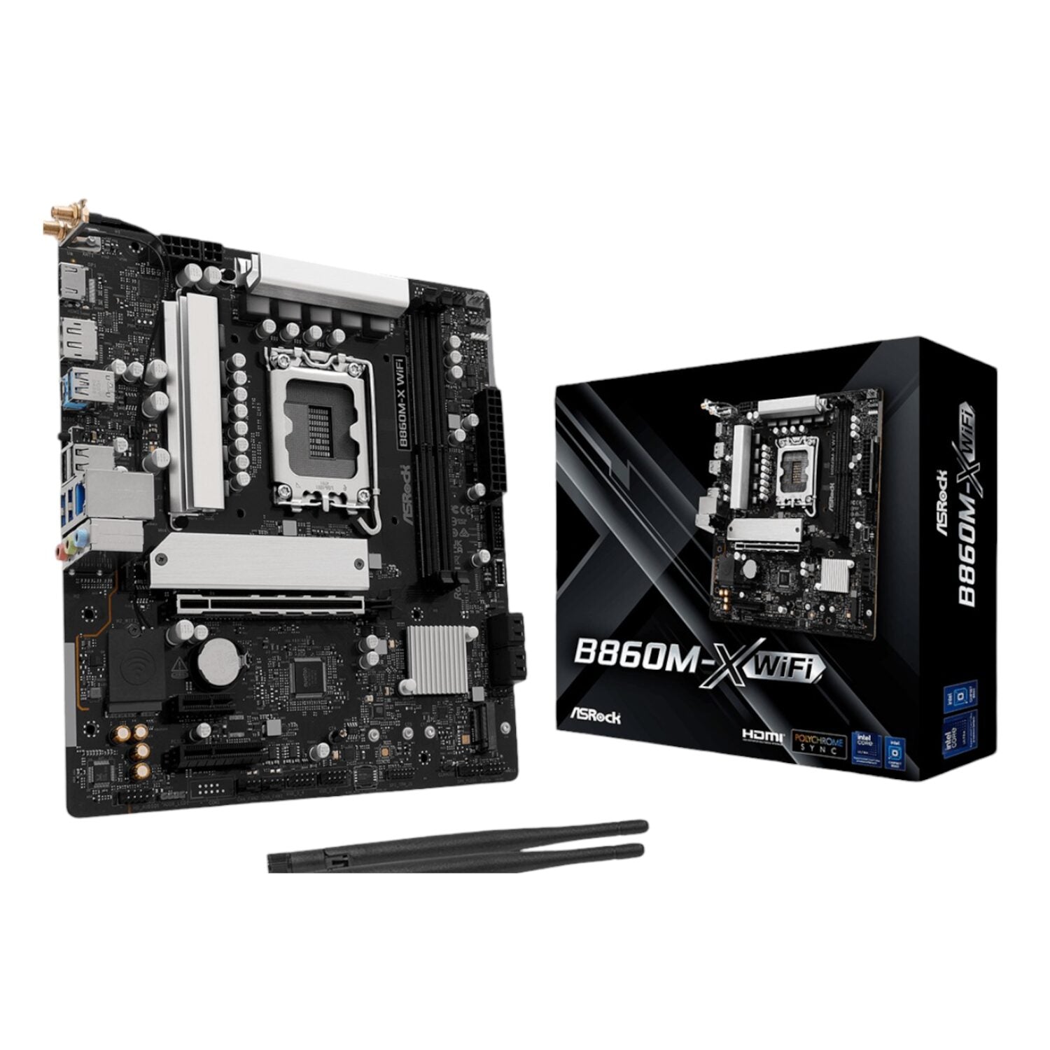 ASRock B860M-X Micro ATX DDR5 Motherboard (PCIe 5 and Wi-Fi 6E) | dynacor.co.za