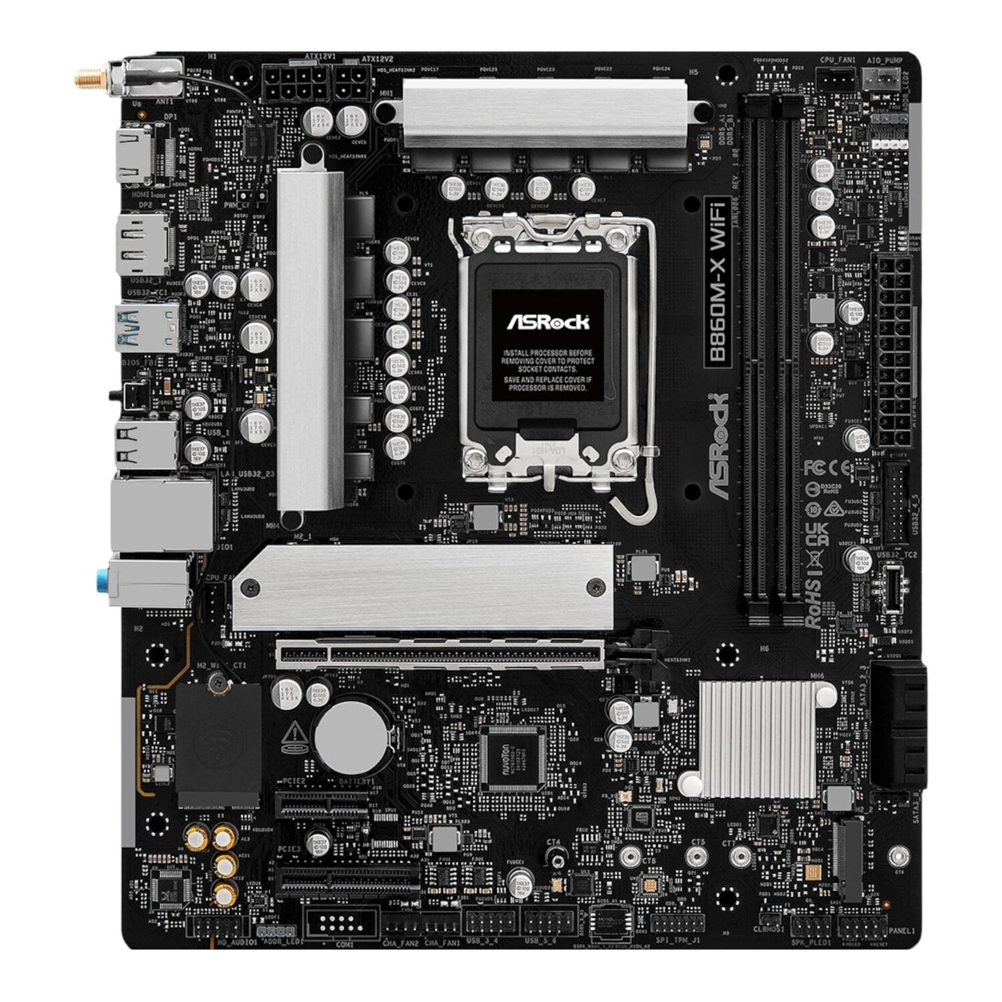 ASRock B860M-X Micro ATX DDR5 Motherboard (PCIe 5 and Wi-Fi 6E) | dynacor.co.za