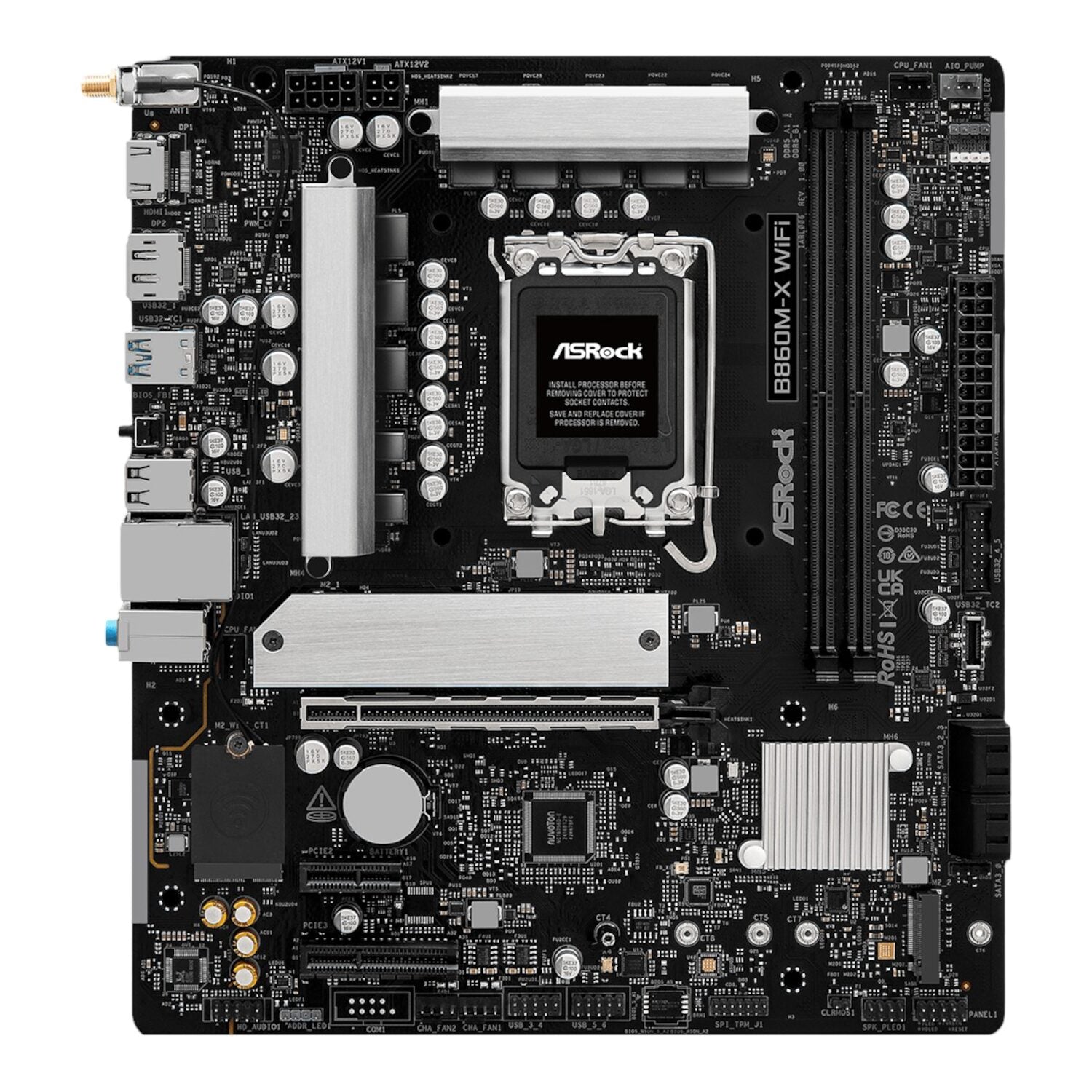 ASRock B860M-X Micro ATX DDR5 Motherboard (PCIe 5 and Wi-Fi 6E) | dynacor.co.za