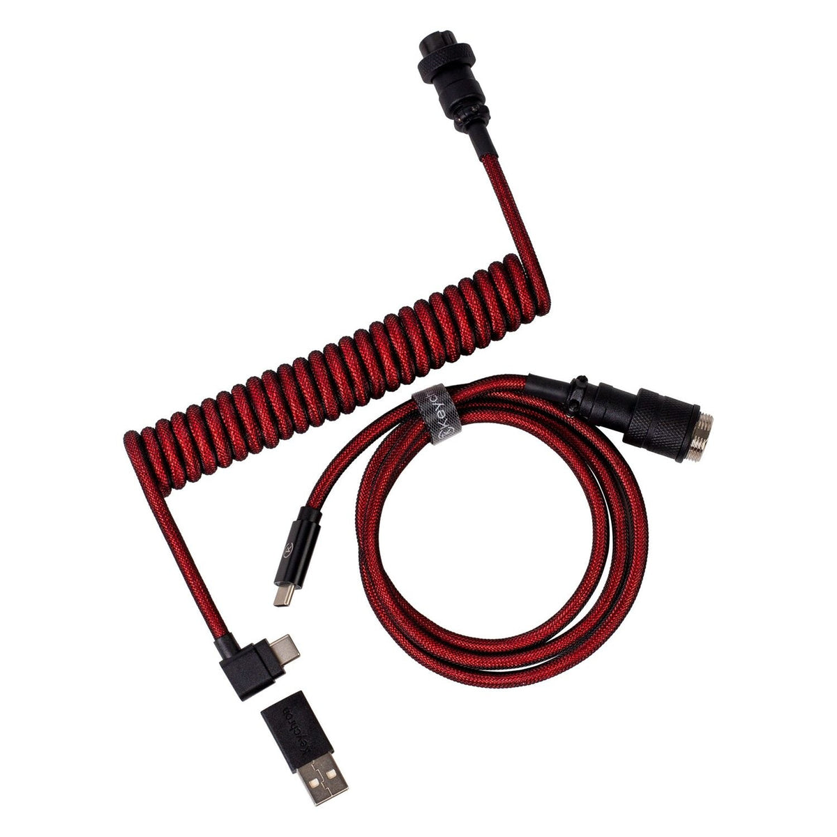 Keychron Coiled Aviator Cable - Red | dynacor.co.za