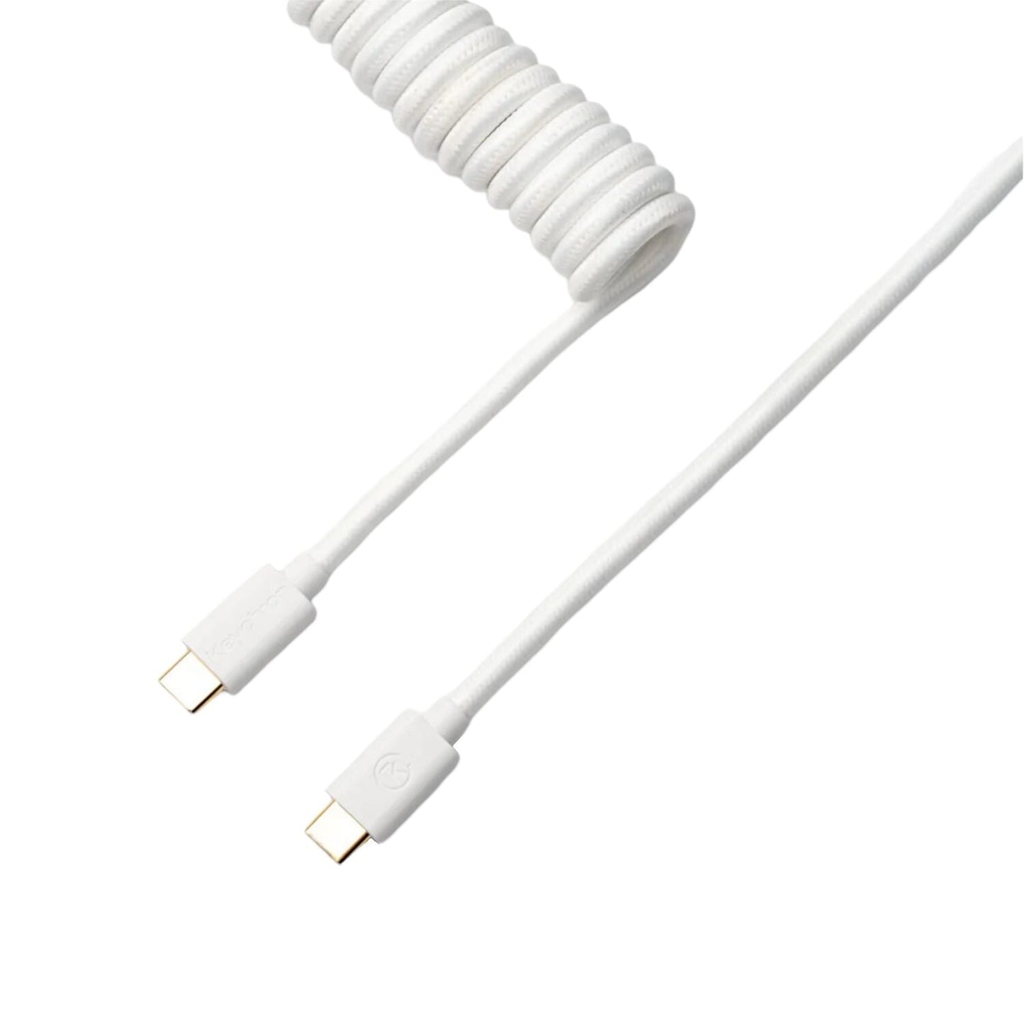 Keychron Coiled Aviator White Cable | dynacor.co.za