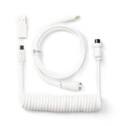 Keychron Coiled Aviator White Cable | dynacor.co.za