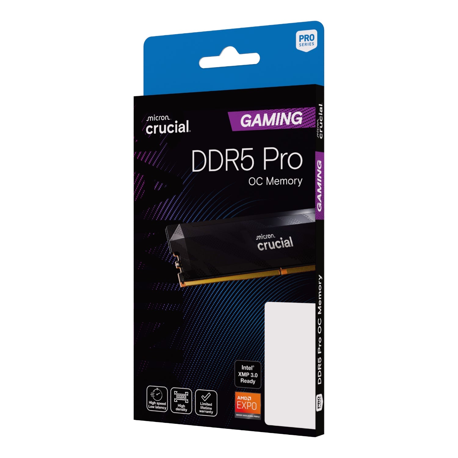 Crucial Pro 16GB 6400Mhz DDR5 Desktop OC Gaming Memory - Black | dynacor.co.za