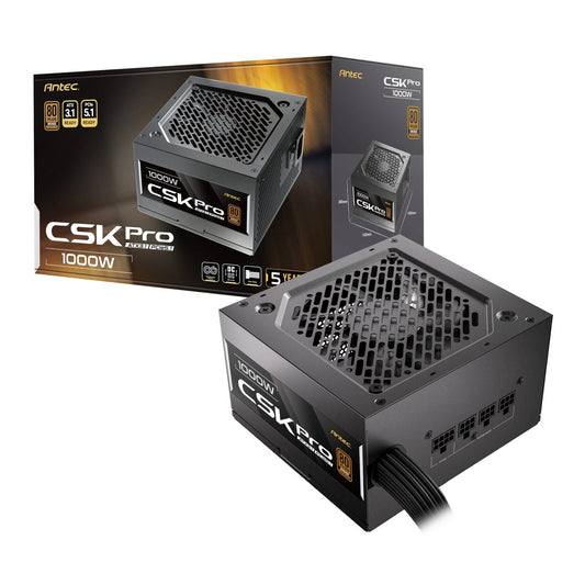 Antec CSK1000 PRO ATX3.1 Semi-Modular 1000W Power Supply (80 PLUS Bronze, PCIe 5.1, ATX 3.1 Certified) | dynacor.co.za