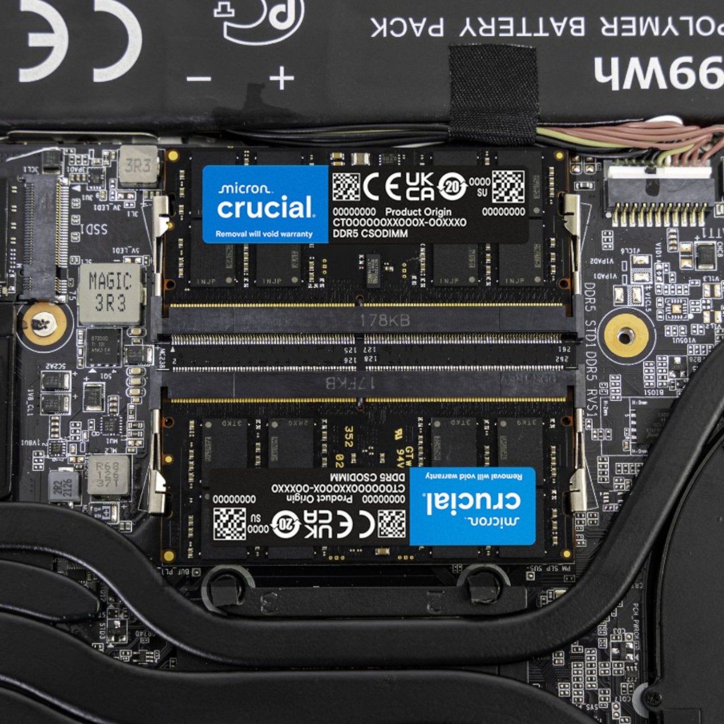 Crucial DDR5-6400 64GB CSODIMM Notebook Memory Kit (2 x 32GB) | dynacor.co.za