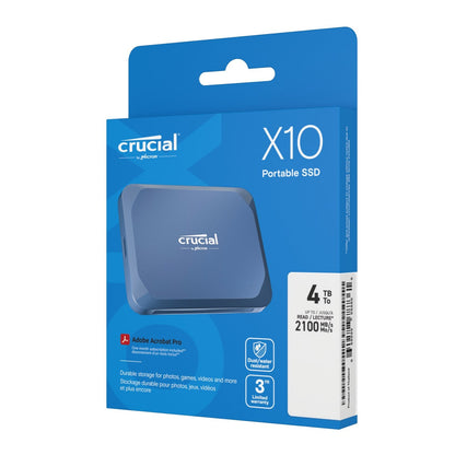 Crucial X10 4TB Type-C Portable SSD | dynacor.co.za