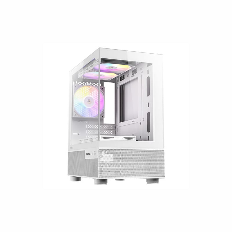 Antec CX200M Elite Micro-ATX | ITX RGB Mini-Tower Gaming Chassis - White | dynacor.co.za