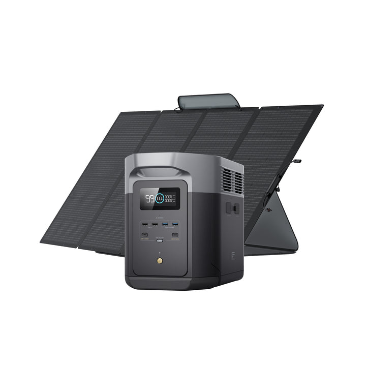 ECOFLOW Delta 2 Max Lithium (LiFePo)  Portable Power Station -  2400W Output; 2048Wh LFP Battery; 1000W Solar - SA socket. | dynacor.co.za