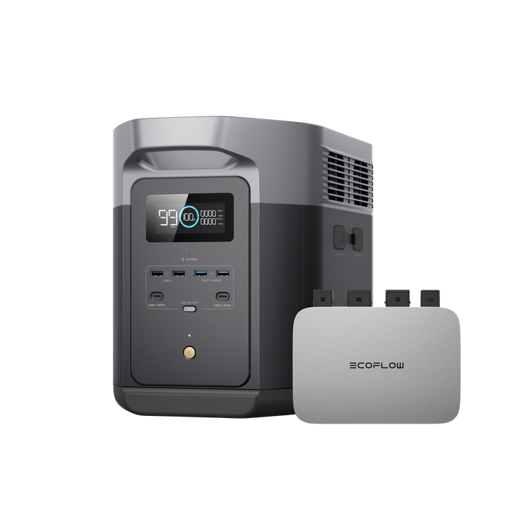 ECOFLOW Delta 2 Max Lithium (LiFePo)  Portable Power Station -  2400W Output; 2048Wh LFP Battery; 1000W Solar - SA socket. | dynacor.co.za