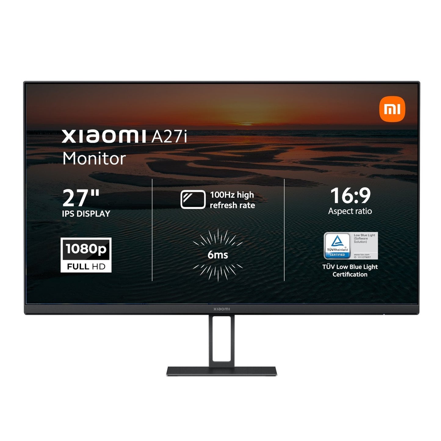 Xiaomi A27i 27" Full HD 1080p IPS Monitor (100Hz, 6ms, 16:9, HDMI/DP, Flicker-Free, and VESA Mount) | dynacor.co.za