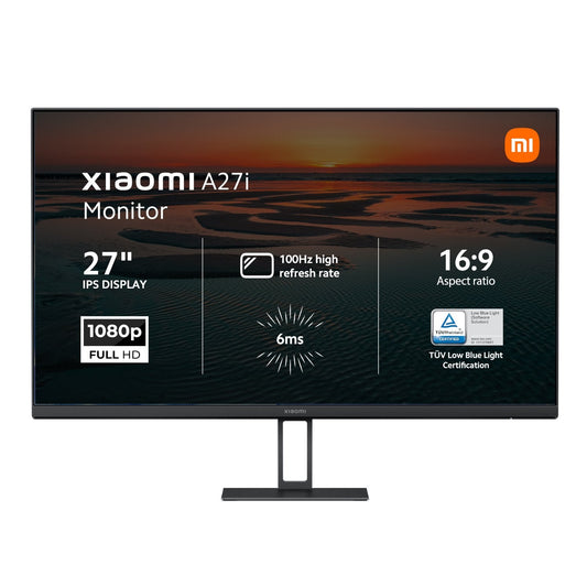 Xiaomi A27i 27" Full HD 1080p IPS Monitor (100Hz, 6ms, 16:9, HDMI/DP, Flicker-Free, and VESA Mount) | dynacor.co.za