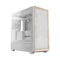Antec FLUX Mid-Tower E-ATX Gaming Chassis Wood Front Panel - White | dynacor.co.za