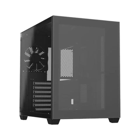 FSP CMT380B ATX Gaming Chassis Tempered Glass side panel - Black | dynacor.co.za