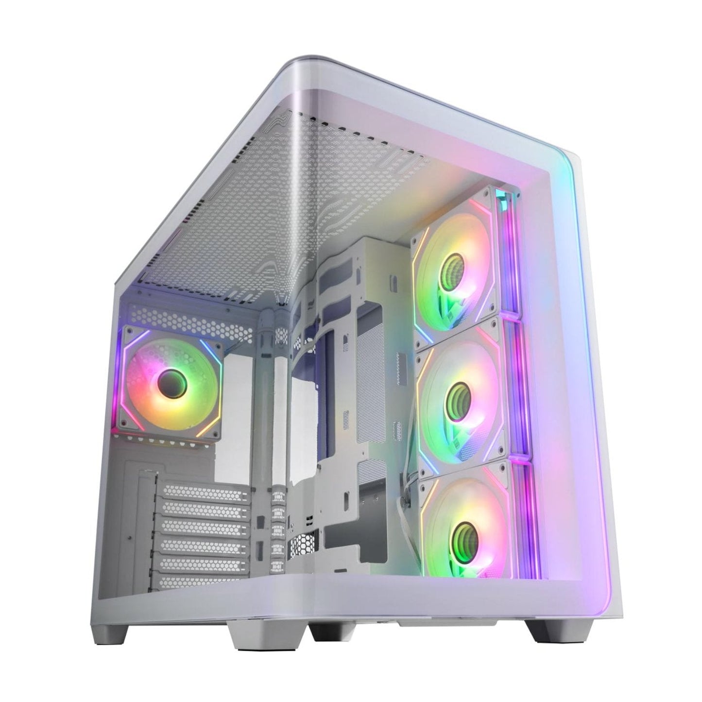 FSP M580 ARGB ATX Mid Tower Gaming Chassis - White | dynacor.co.za