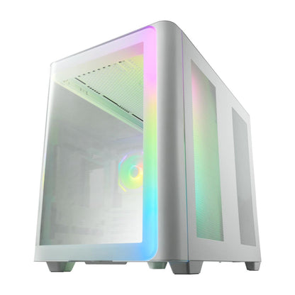 FSP M580 ARGB ATX Mid Tower Gaming Chassis - White | dynacor.co.za