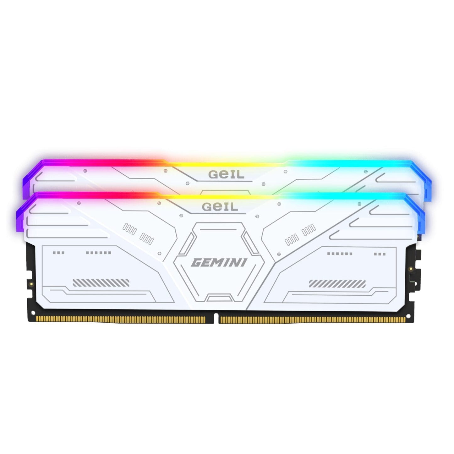 Geil Gemini RGB 64GB KIT(2X32GB) 6000MHz DDR5 Desktop Gaming Memory - White | dynacor.co.za