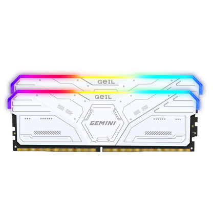 GeiL Gemini RGB 32GB KIT(2X16GB) 6000MHz DDR5 Desktop Gaming Memory - White | dynacor.co.za