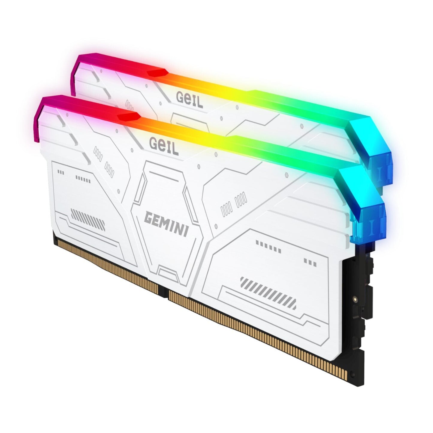 Geil Gemini RGB 64GB KIT(2X32GB) 6000MHz DDR5 Desktop Gaming Memory - White | dynacor.co.za