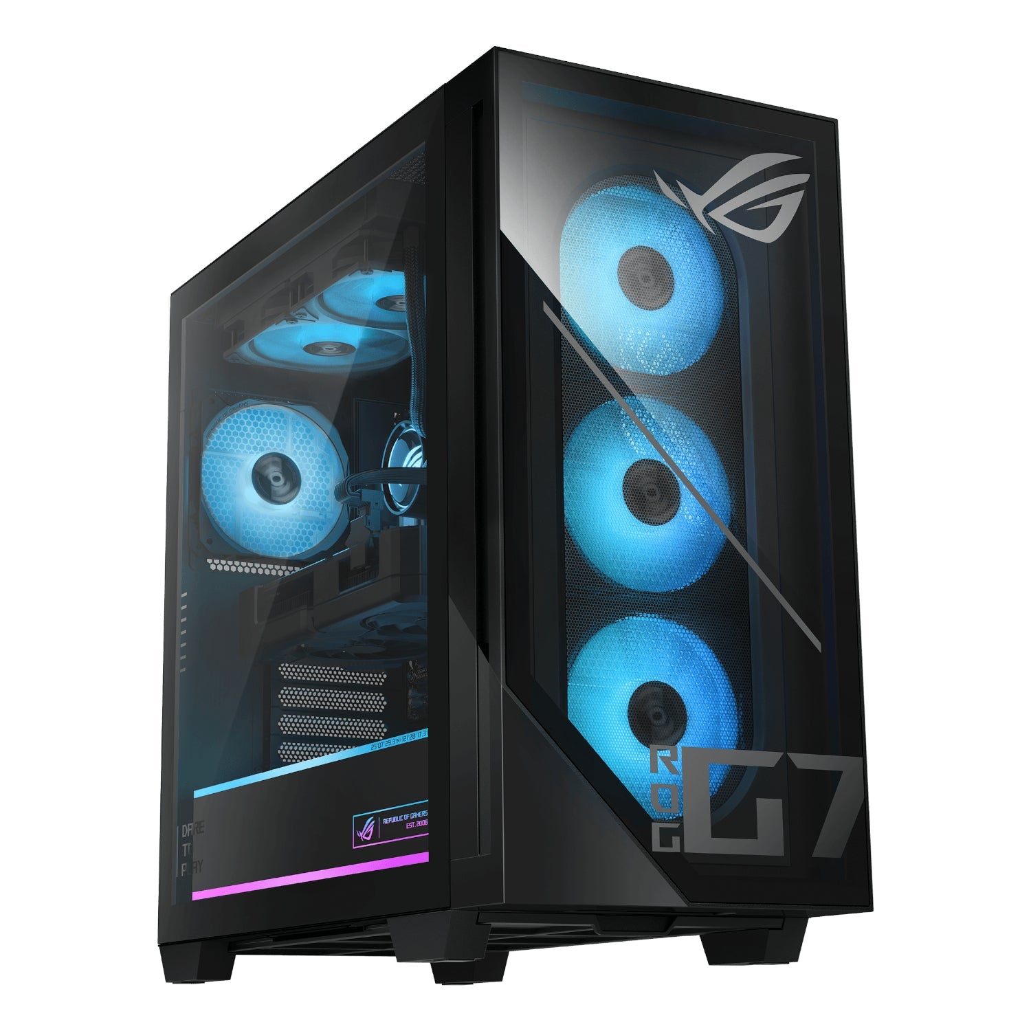 Asus ROG GM700 AMD Ryzen 7 9800X3D Gaming PC | RX 9060 XT | 16GB DDR5 | 2TB SSD | Win 11 Home | dynacor.co.za