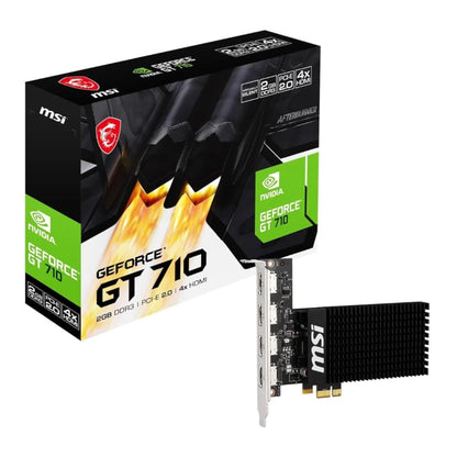 MSI Nvidia GeForce GT 710 2GD3H 2GB 64-BIT 4x HDMI Graphics Card | dynacor.co.za