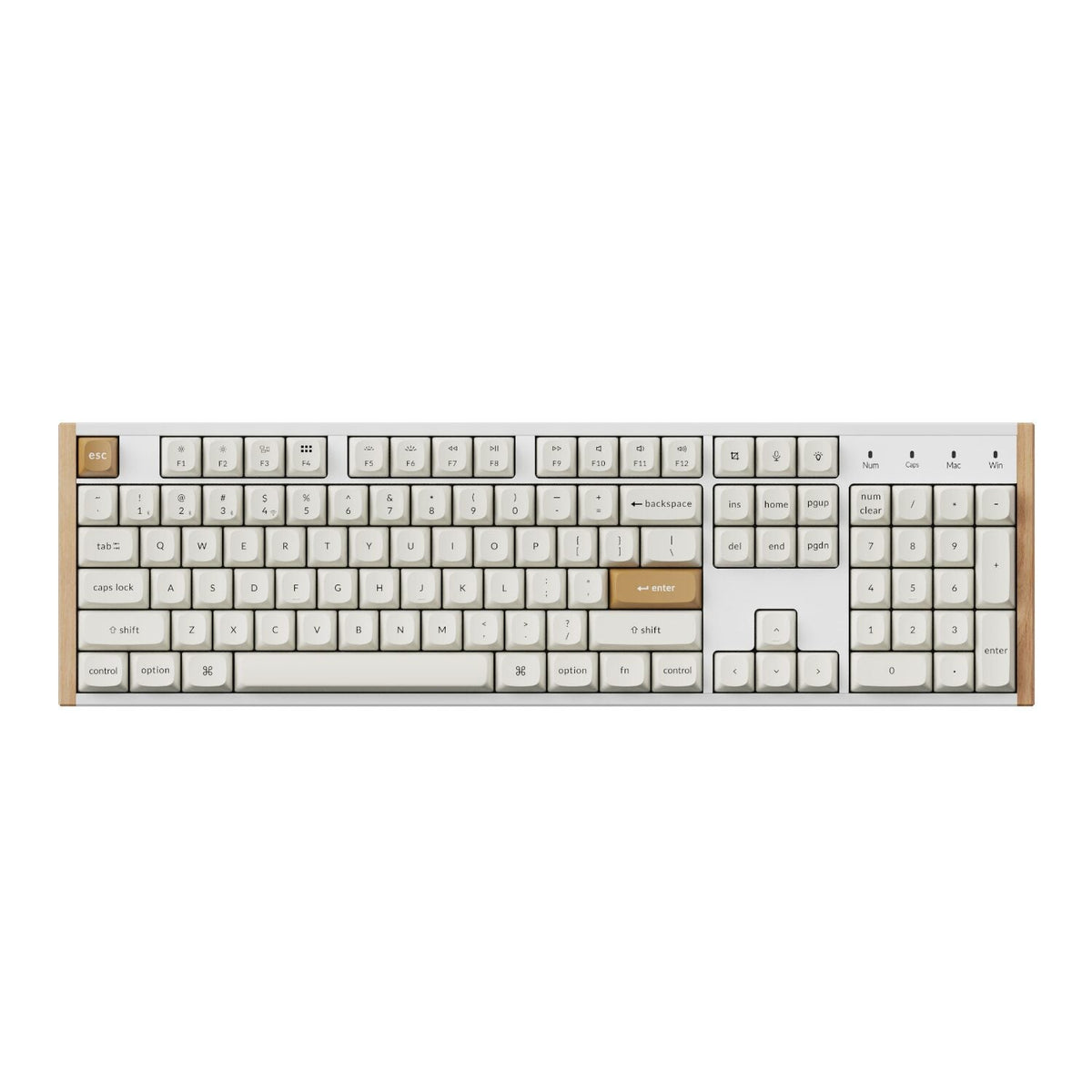 Keychron K10 HE Special Edition Full-size Hot-Swap Gateron Dbl-Rail Nebula Switch RGB Wireless Keyboard - White (Wood + Al) | dynacor.co.za