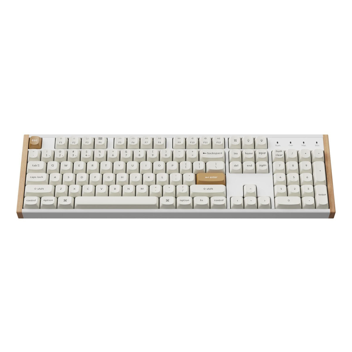 Keychron K10 HE Special Edition Full-size Hot-Swap Gateron Dbl-Rail Nebula Switch RGB Wireless Keyboard - White (Wood + Al) | dynacor.co.za