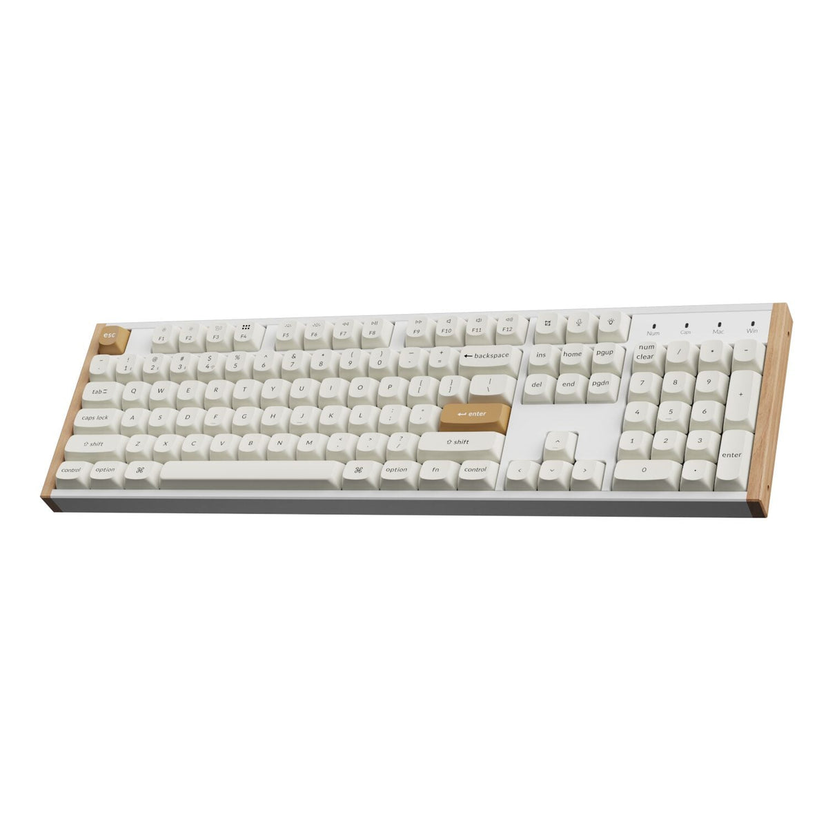 Keychron K10 HE Special Edition Full-size Hot-Swap Gateron Dbl-Rail Nebula Switch RGB Wireless Keyboard - White (Wood + Al) | dynacor.co.za