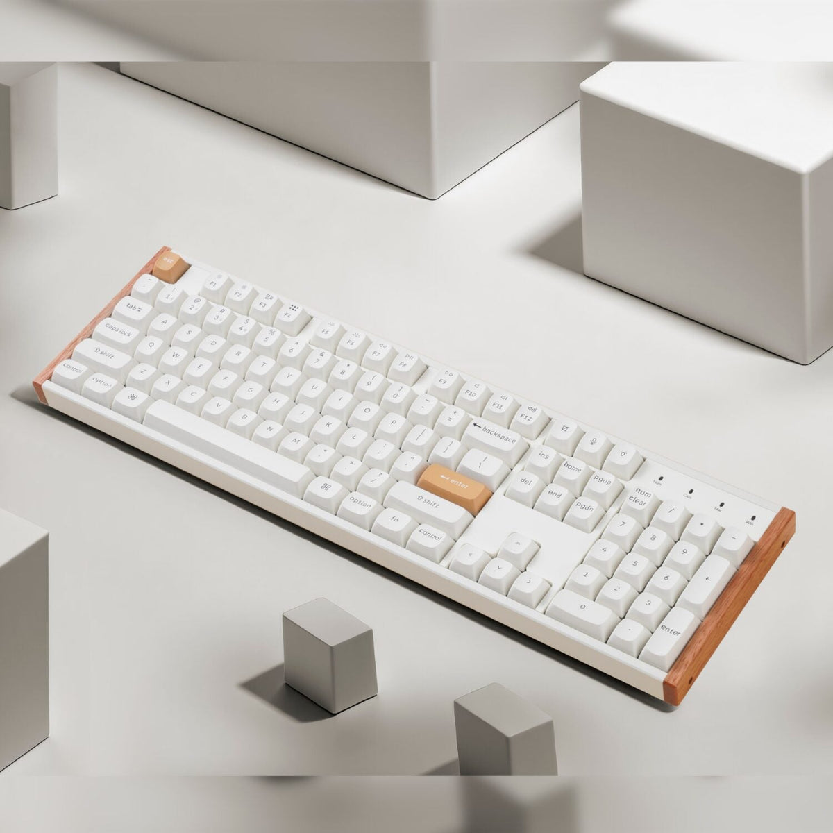 Keychron K10 HE Special Edition Full-size Hot-Swap Gateron Dbl-Rail Nebula Switch RGB Wireless Keyboard - White (Wood + Al) | dynacor.co.za