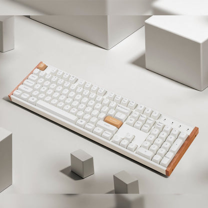 Keychron K10 HE Special Edition Full-size Hot-Swap Gateron Dbl-Rail Nebula Switch RGB Wireless Keyboard - White (Wood + Al) | dynacor.co.za