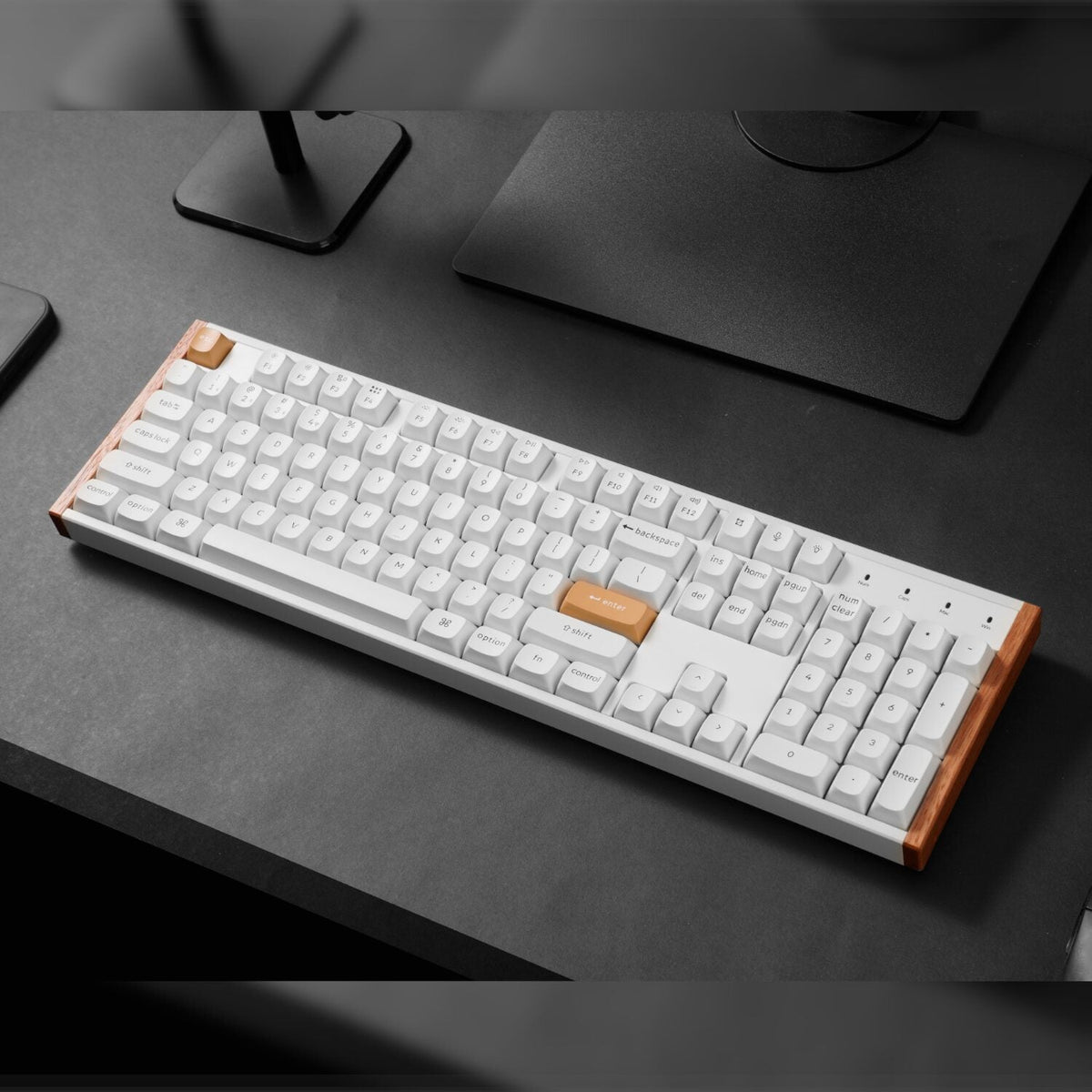 Keychron K10 HE Special Edition Full-size Hot-Swap Gateron Dbl-Rail Nebula Switch RGB Wireless Keyboard - White (Wood + Al) | dynacor.co.za