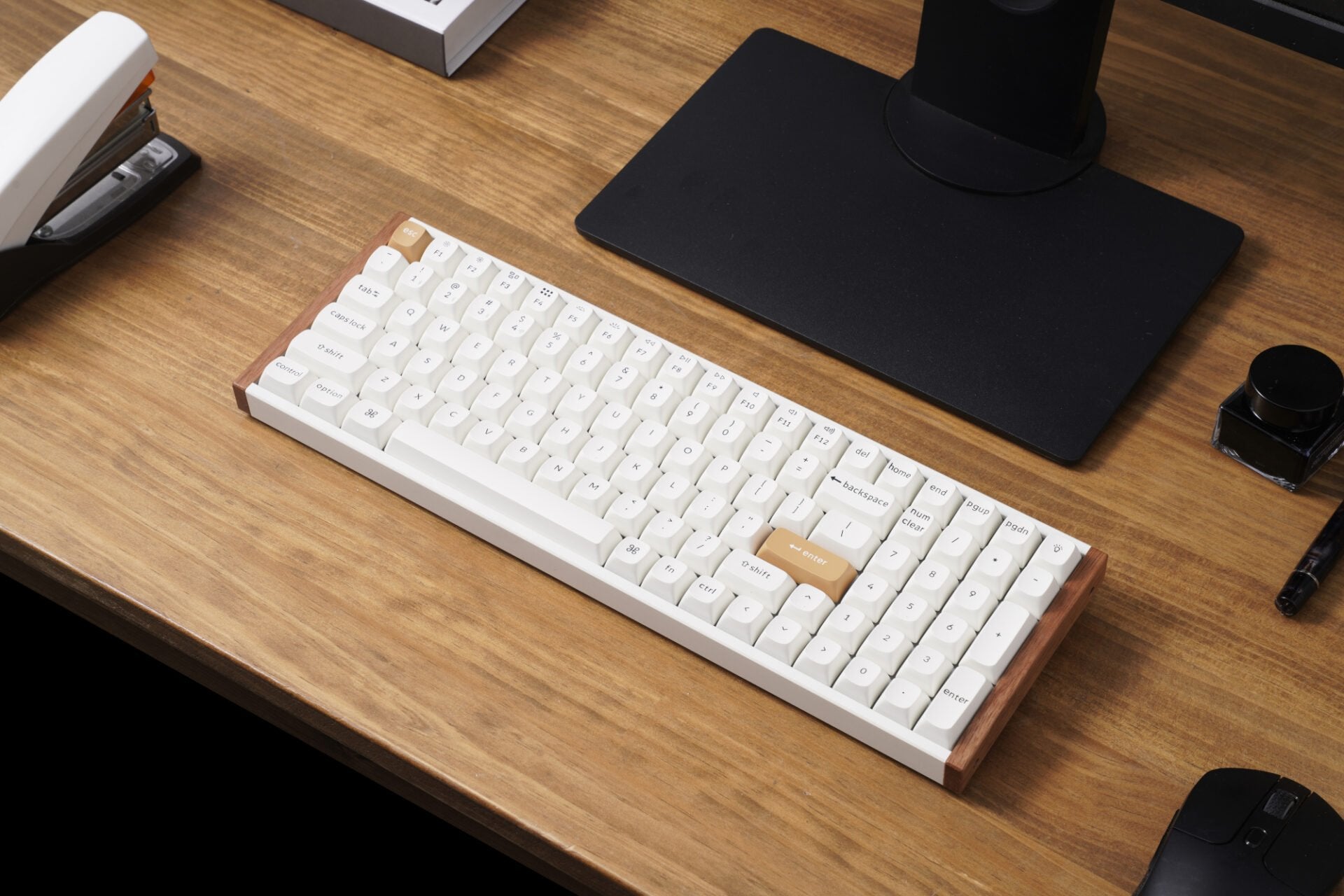 Keychron K4 HE 96% Magnetic Switch Hot-Swap RGB Wireless Keyboard – White (Wood + Aluminium) | dynacor.co.za