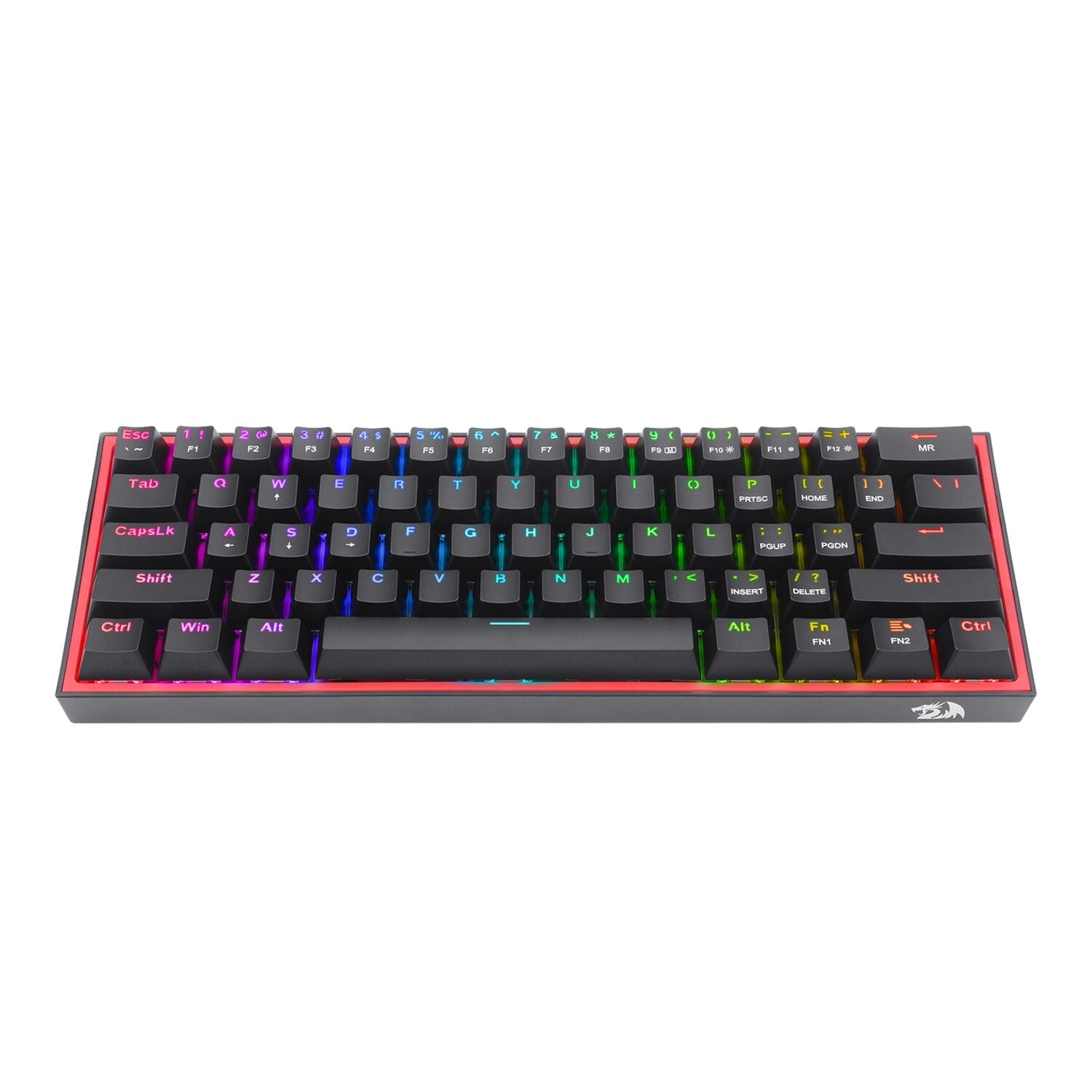 Redragon K616 FIZZ Pro 61-Key RGB Mechanical Gaming Keyboard – Black (60%, RGB, Wireless/Wired, Hot-Swappable) | dynacor.co.za