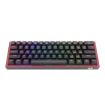 Redragon K616 FIZZ Pro 61-Key RGB Mechanical Gaming Keyboard – Black (60%, RGB, Wireless/Wired, Hot-Swappable) | dynacor.co.za