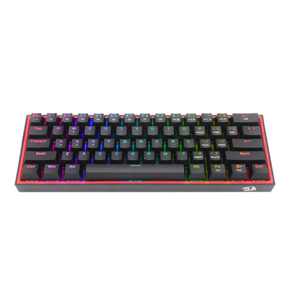 Redragon K617 FIZZ 60% Wired RGB Gaming Keyboard - Black | dynacor.co.za