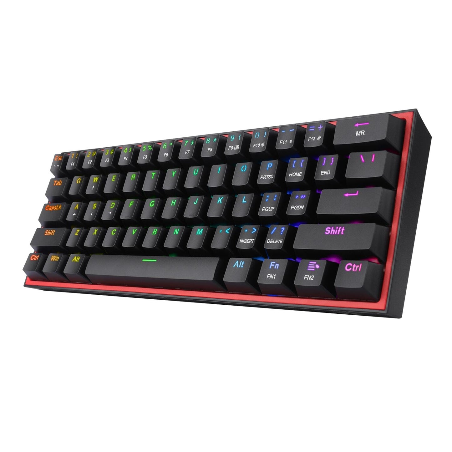 Redragon K616 FIZZ Pro 61-Key RGB Mechanical Gaming Keyboard – Black (60%, RGB, Wireless/Wired, Hot-Swappable) | dynacor.co.za