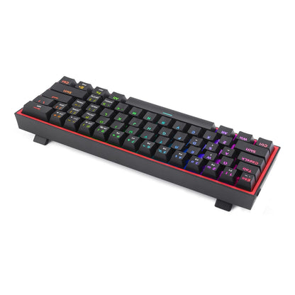 Redragon K617 FIZZ 60% Wired RGB Gaming Keyboard - Black | dynacor.co.za