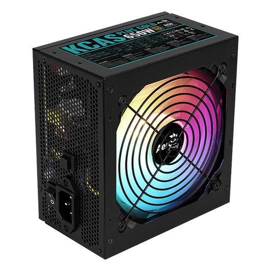 Aerocool KCAS PLUS Gold 650W RGB PSU - ATX 24 PIN; 2x 4+4PIN CPU; 6x SATA; 3x PATA; 2x PCIe 6+2PIN. | dynacor.co.za