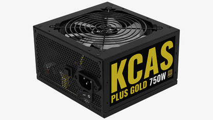 Aerocool KCAS PLUS Gold750W RGB PSU - ATX 24 PIN; 2x 4+4PIN CPU; 8x SATA; 4x PATA; 3x PCIe 6+2PIN. | dynacor.co.za