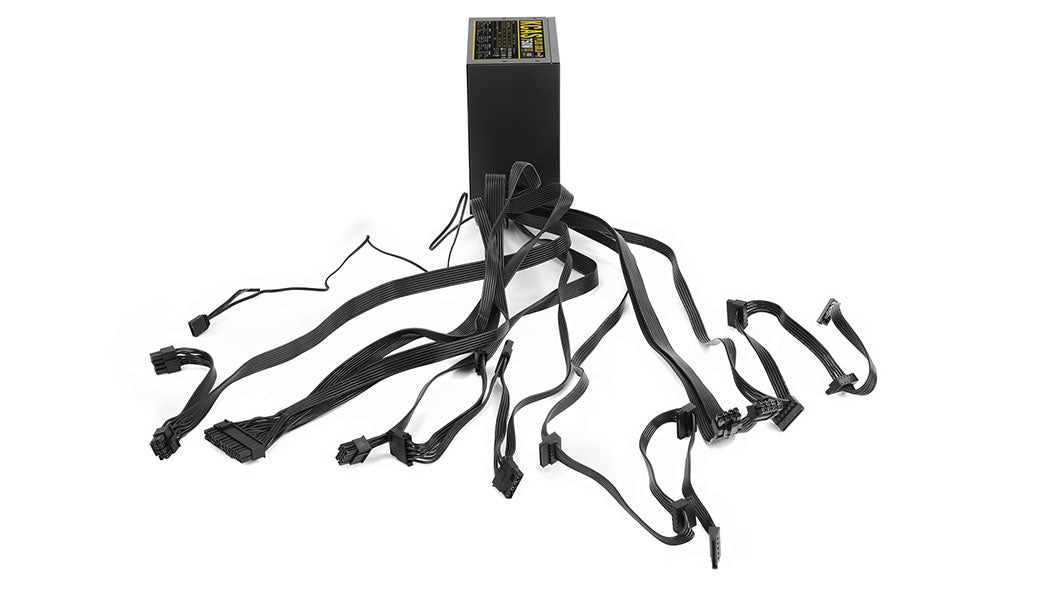 Aerocool KCAS PLUS Gold750W RGB PSU - ATX 24 PIN; 2x 4+4PIN CPU; 8x SATA; 4x PATA; 3x PCIe 6+2PIN. | dynacor.co.za