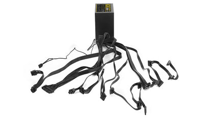 Aerocool KCAS PLUS Gold750W RGB PSU - ATX 24 PIN; 2x 4+4PIN CPU; 8x SATA; 4x PATA; 3x PCIe 6+2PIN. | dynacor.co.za