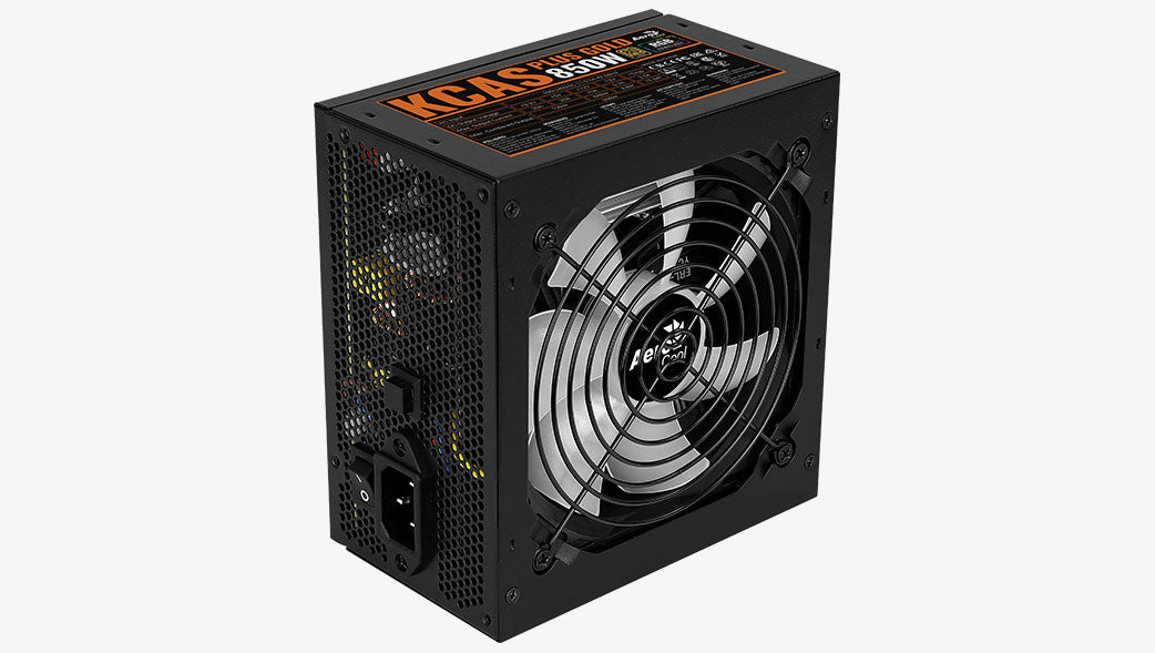 Aerocool KCAS PLUS Gold 850W RGB PSU - ATX 24 PIN; 2x 4+4PIN CPU; 8x SATA; 4x PATA; 3x PCIe 6+2PIN. | dynacor.co.za