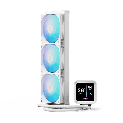 Aerocool APNX White Cooler with 4'' IPS LCD - 360mm | dynacor.co.za