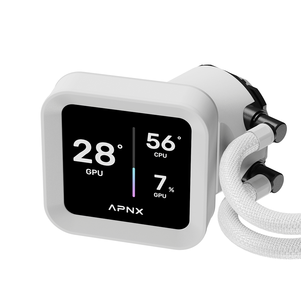 Aerocool APNX White Cooler with 4'' IPS LCD - 360mm | dynacor.co.za