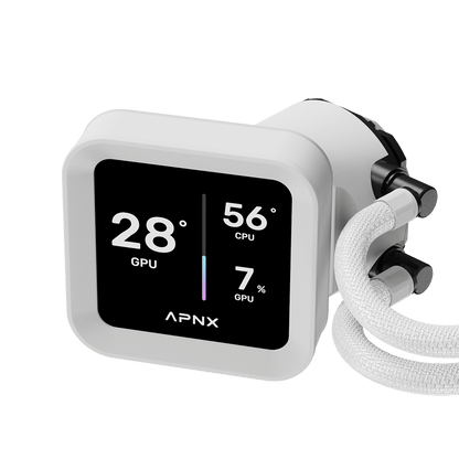 Aerocool APNX White Cooler with 4'' IPS LCD - 360mm | dynacor.co.za