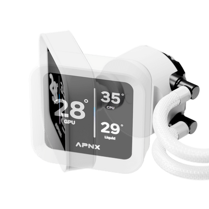 Aerocool APNX White Cooler with 4'' IPS LCD - 360mm | dynacor.co.za