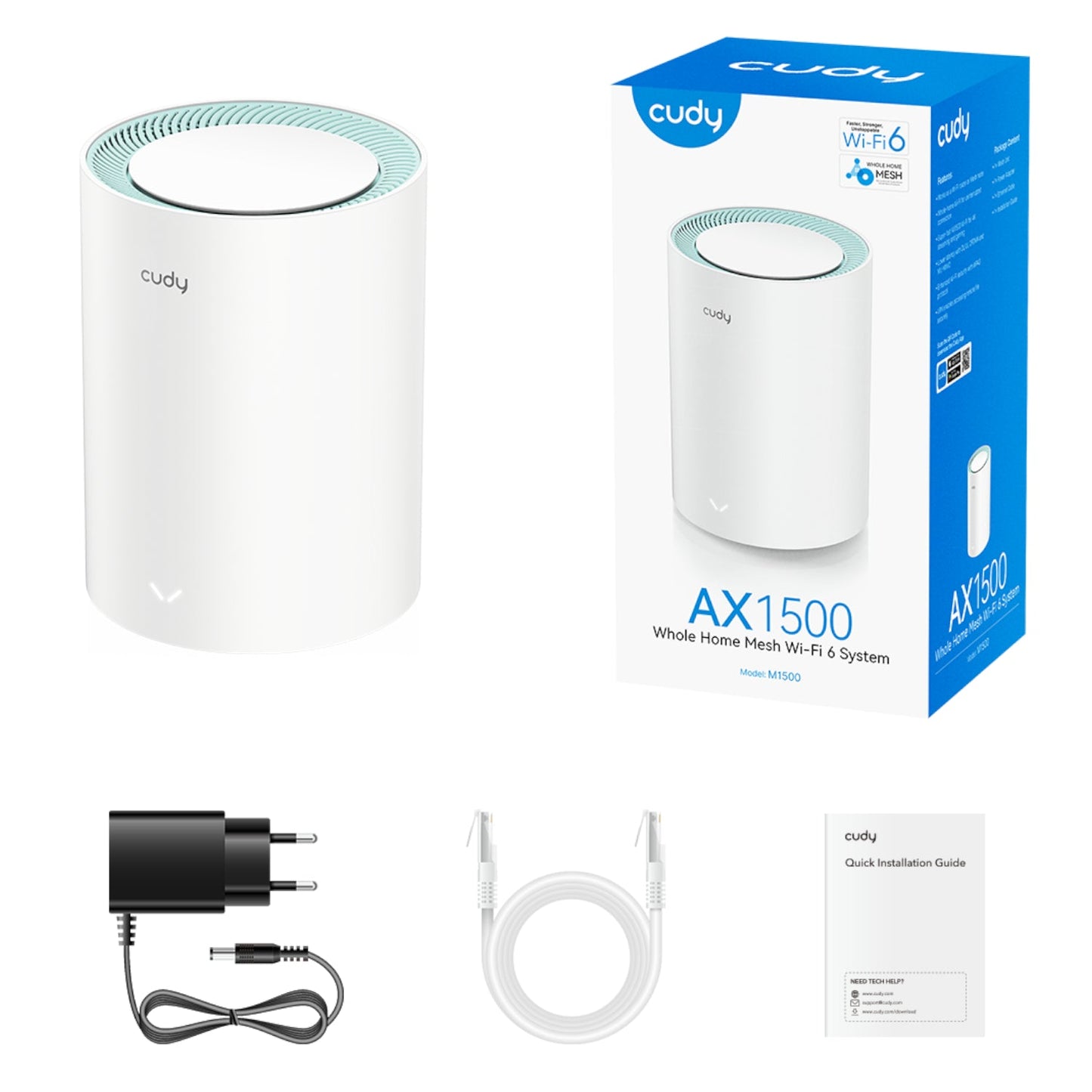 Cudy AX1500 Gigabit Mesh Wi-Fi 6 System – 1 Pack | dynacor.co.za