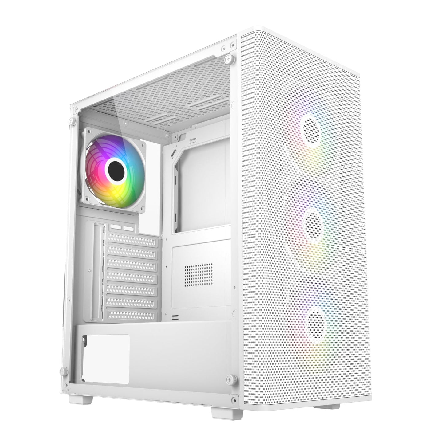 FSP M220 ATX Mid Tower Gaming Chassis - White | dynacor.co.za